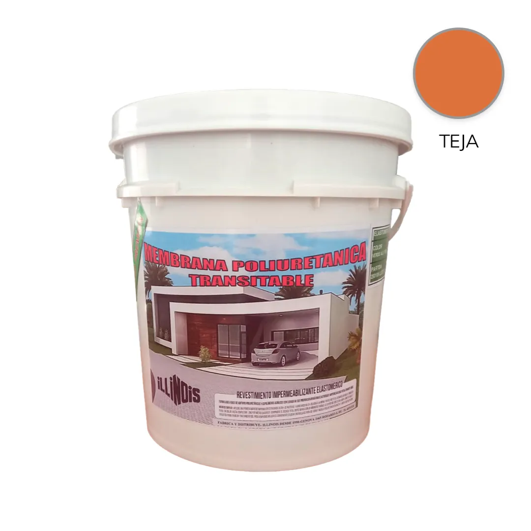 MEMBRANA ACRILICA POLIURETÁNICA TRANSITABLE 10KG COLOR TEJA